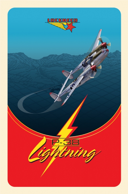 P-38 Vintage Poster