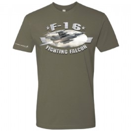 F-16 Formation Vertical Green Tee
